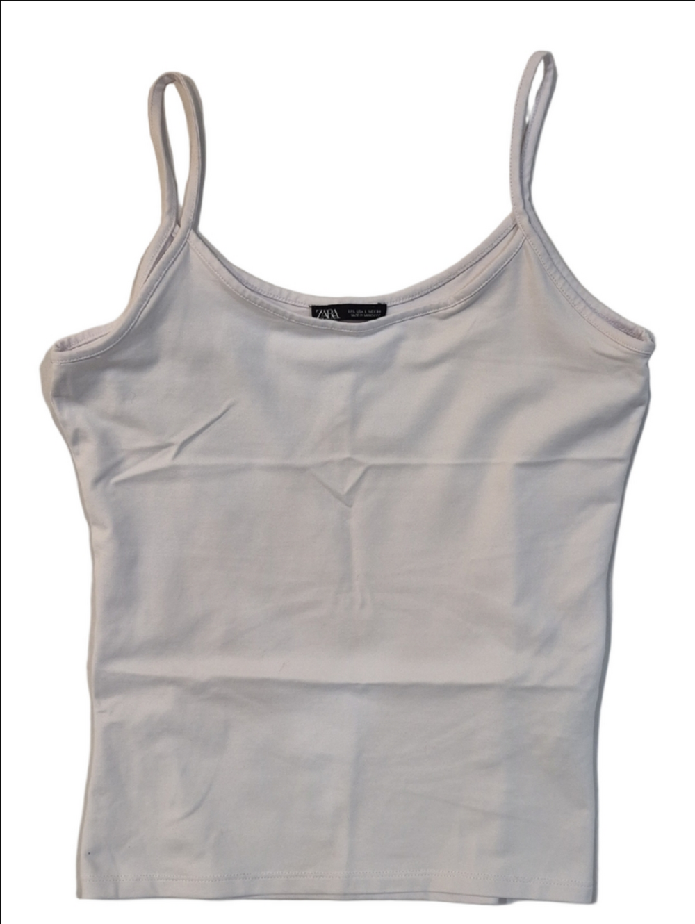 Zara White Camisole Spaghetti Strap